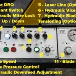 Control Panel Labelled 1