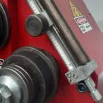 Hardened Steel Angle Tooling Angle Lateral Guide Rolls Close Up