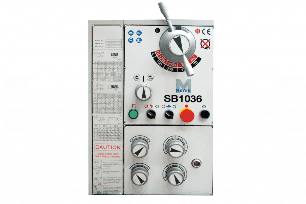 Detail of Meyer-Lathe-SB-Control-Panel