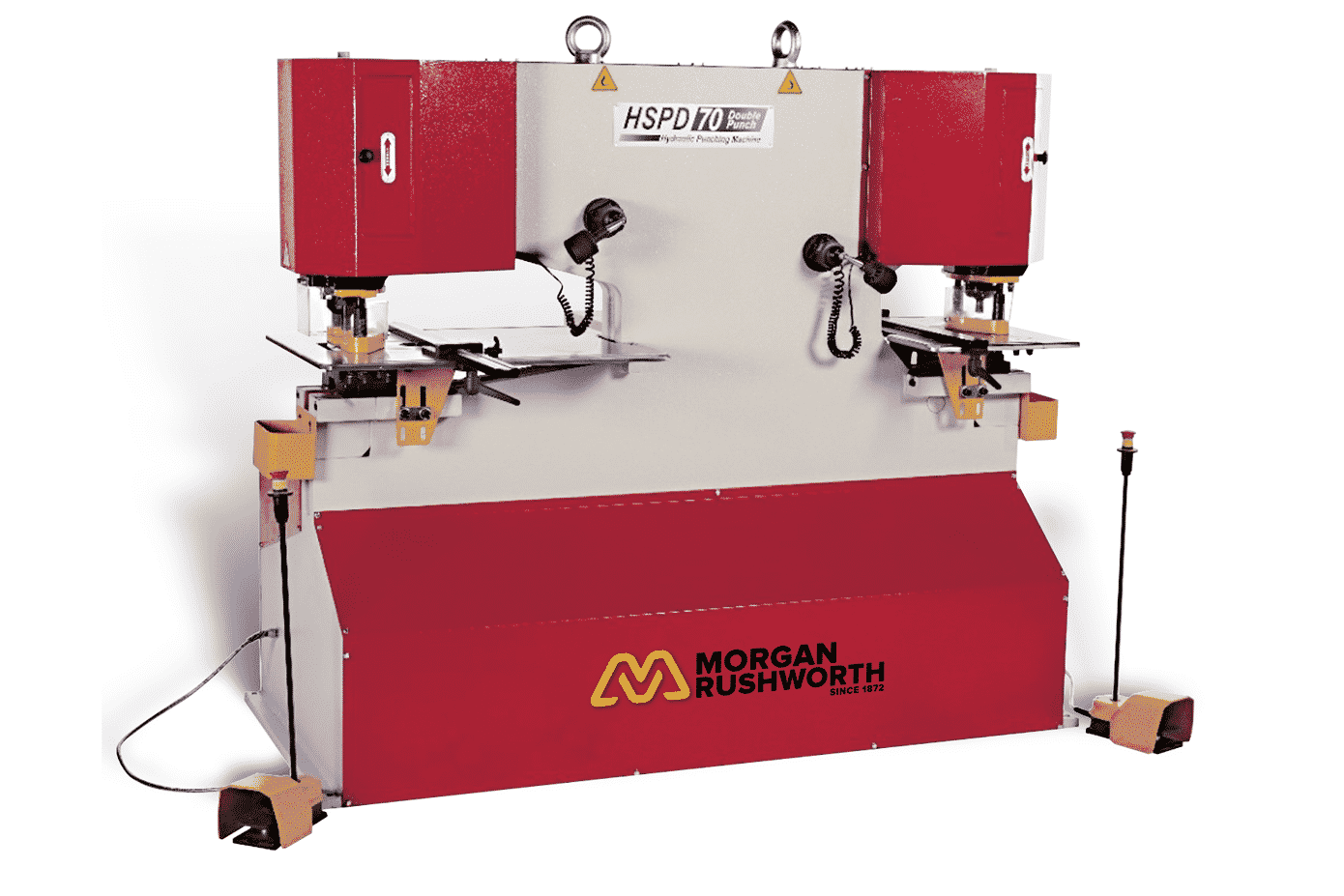 Front view of the Morgan-Rushworth-HSPD-Double-Ended-Punching-Machine