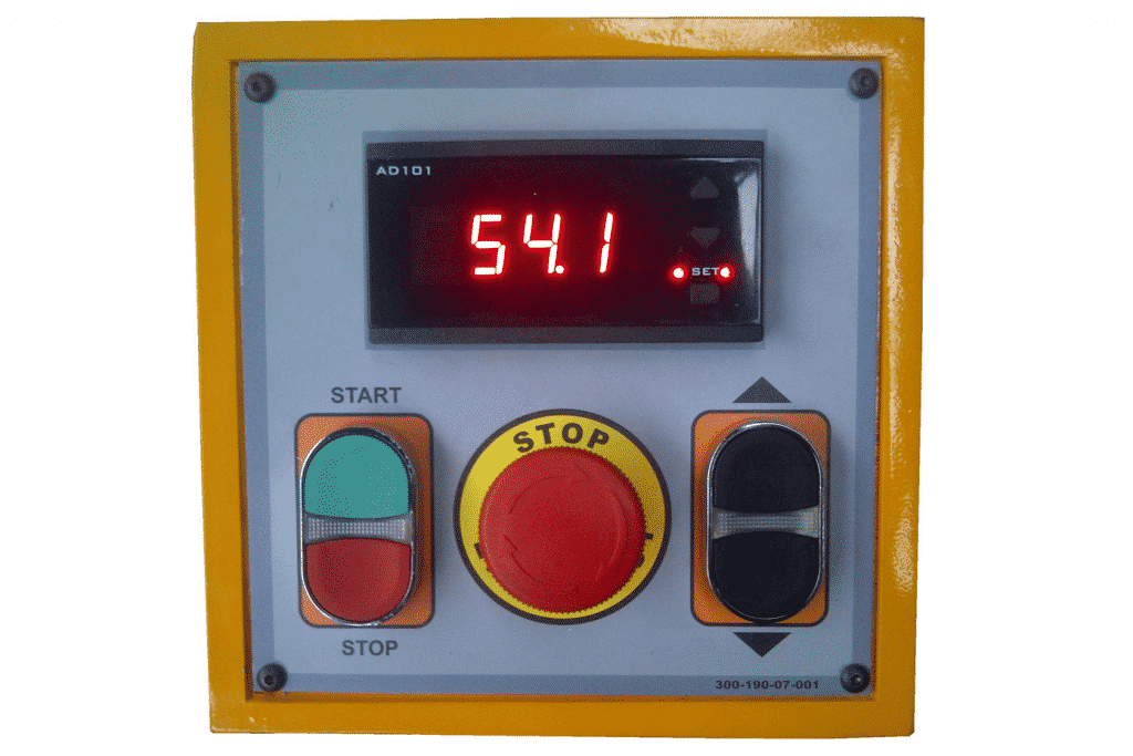 Detail of the Morgan Rushworth HSR Section Ring Roller Control Panel