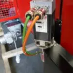 Bianco DS CNC bandsaw featuring brushless motor technology for high-precision automatic bow rotation and material feeding carriage control.