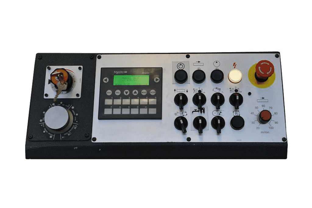 Control Panel detail for the Sterling-STC-HA-NC-Twin-Column-Automatic-Bandsaw