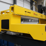 The wide rails of the Ajan Plasma Cutting Machine Gantry