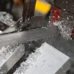 Image of bandsaw blade close up