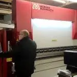 Nigel installing and commissioning a press brake