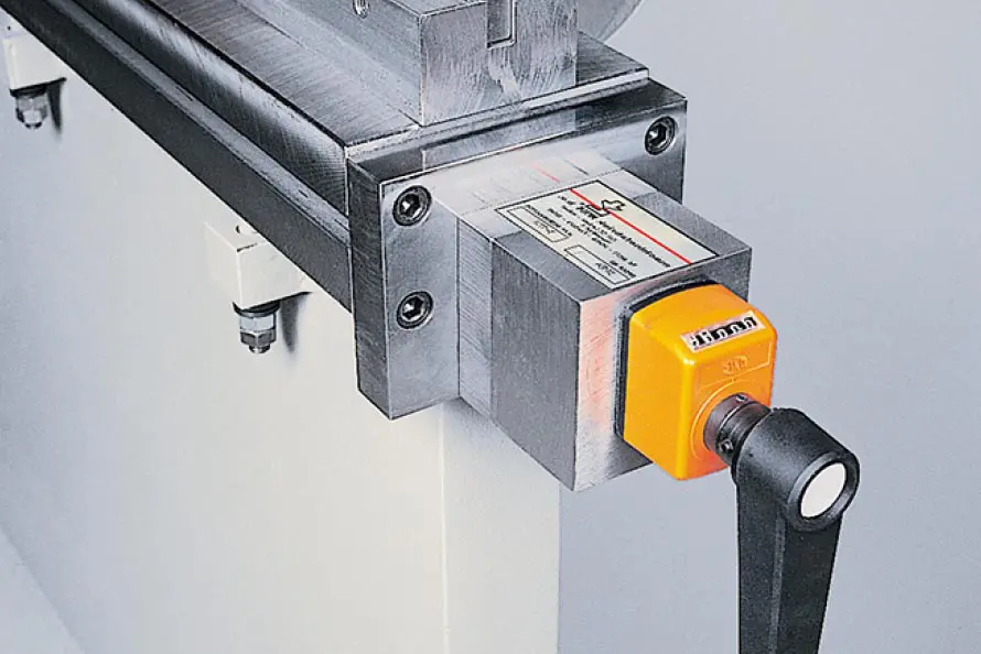 A Manual Crowning Device with a handle and simple visual read out system.