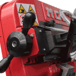 Close up detail of the blade tension with limit switch