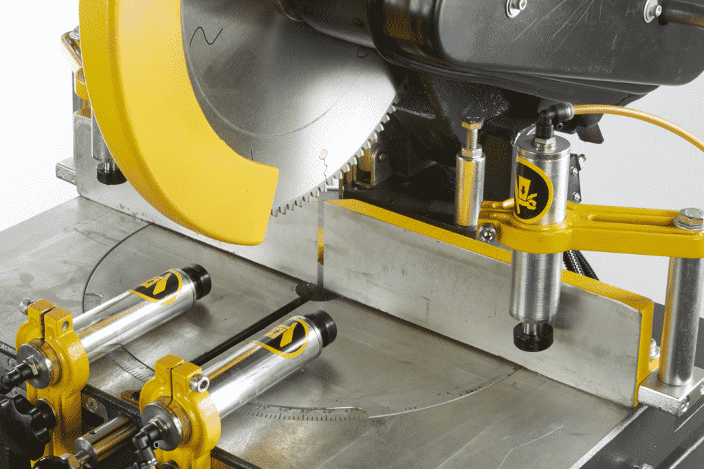 Detail of Circular Saw Blade and Clamps