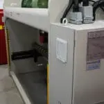The rear view of the PBSL Press Brake Machine, fitted with light guards for user safety