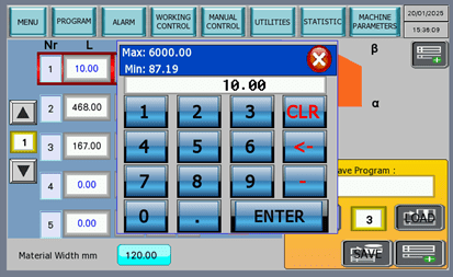 Omron Programme Screen 4