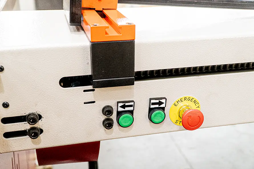 HBM 100 300 NC Close Up of NC Backgauge Controls