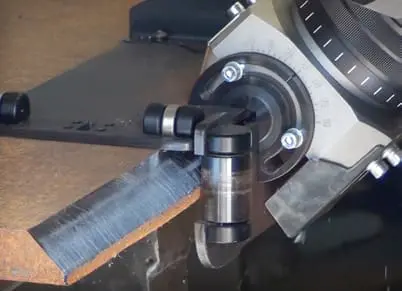 Bevel width up to 25 mm at 45 degrees