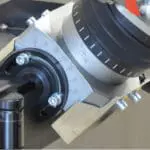 Adjustable bevel angle between 0 and 90 degrees