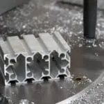 Sterling SAR 420 SA Semi-Automatic Aluminium Circular Saw Cut Close-up