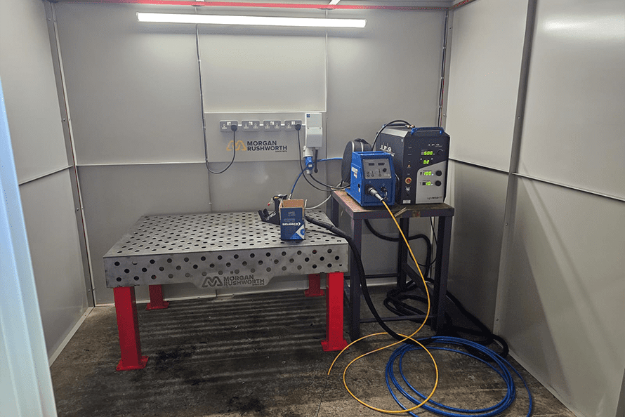 Morgan Rushworth Laser Welding Safety Enclosure Interior