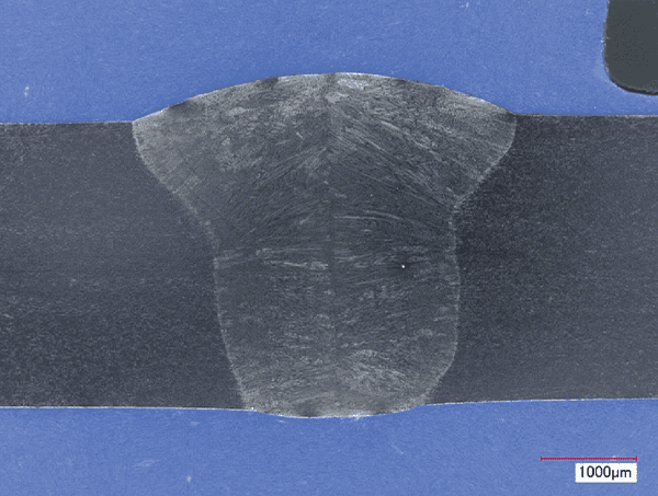 Butt joints in 304 stainless steel plates of 0.120in (~3.05mm)