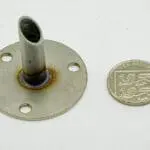 1.5mm Mild Steel Tube welded to a 1.5 mm Stainless Steel Disc Web