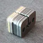 Laser cutting steel samples