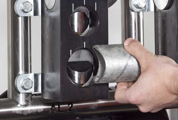 Detail of the Almi AL2 Manual Tube Notcher