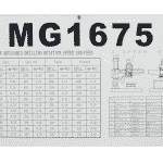 Meyer MG 1675 Radial Arm Drill Spindle Feed Chart Detail