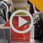 Video thumbnail showing the Sterling SRA DG Auto Down Feed Double Mitring Bandsaw 415v