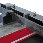 Close up detail Bar Straightening on a Simasv Horizontal Press