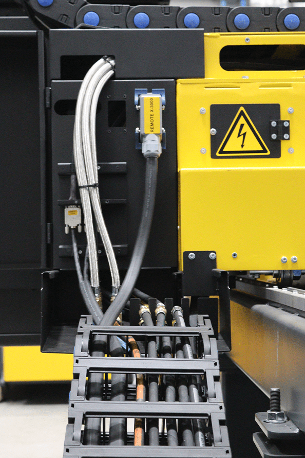 A selection of the Power and Gas cables that supplies an Ajan Plasma Cutter