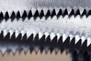 Image of saw blades close up