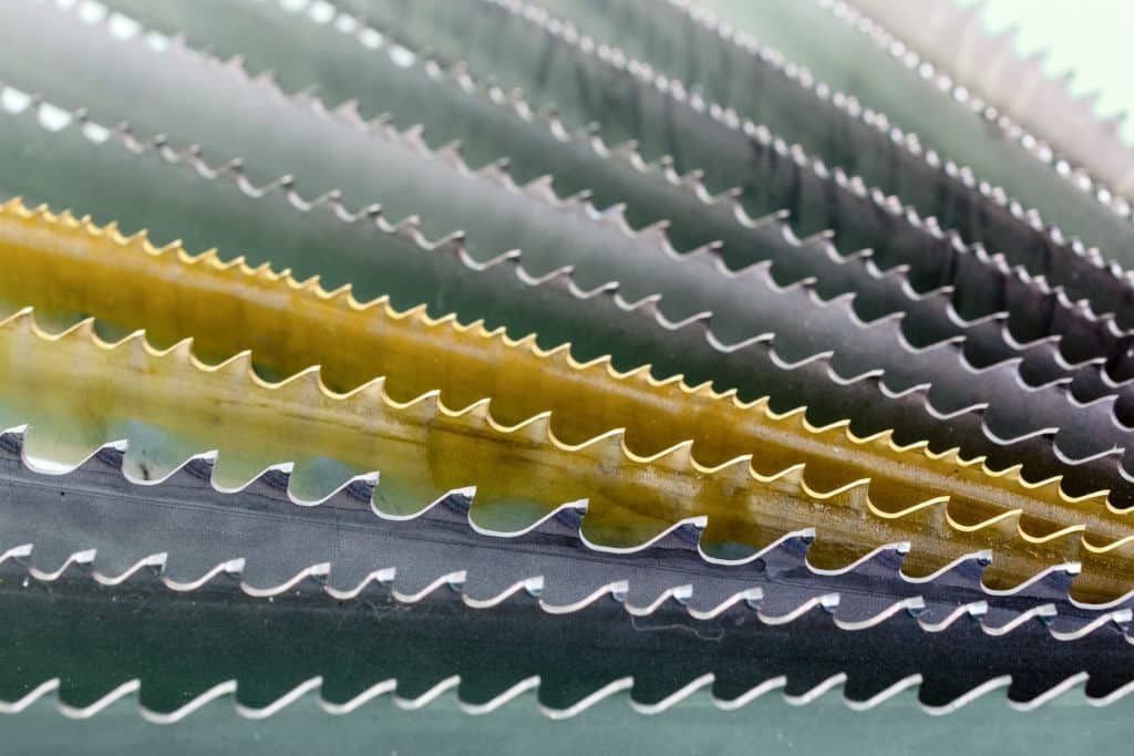 Image of bandsaw blade selection close up