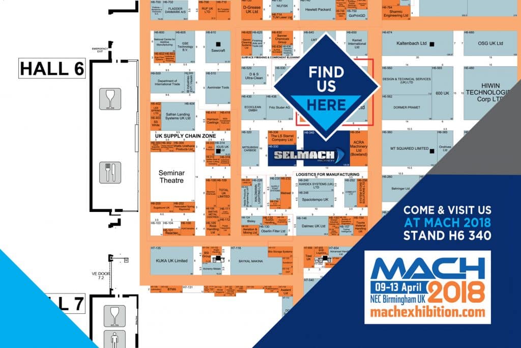 Image of our stands on the NEC MACH2018 Floor Plan