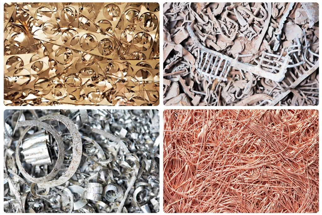 Image of different ferrous and non ferrous metal samples