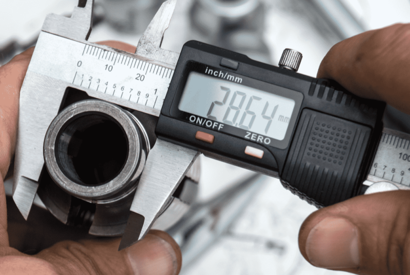 Image of a gauge measuring metal
