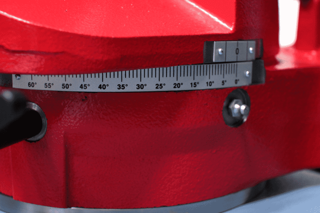 Close up detail of the Mitring Scale
