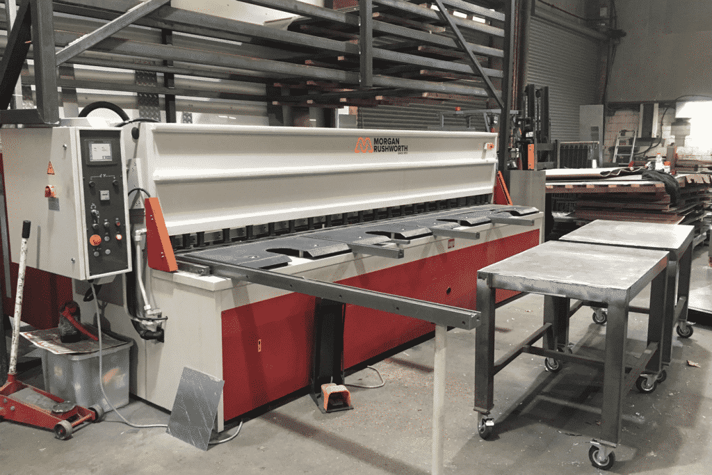 Casestudy image of a Morgan Rushworth Guillotine onsite at SW Asgood Engineering